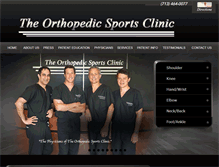 Tablet Screenshot of orthopedicsports.com